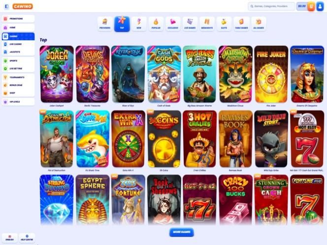 Big Cawino Casino 02.09.2024. Lobby